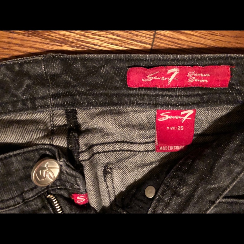 Seven Womens Jeans, Black Skinny Size 25 - Picture 7 of 7